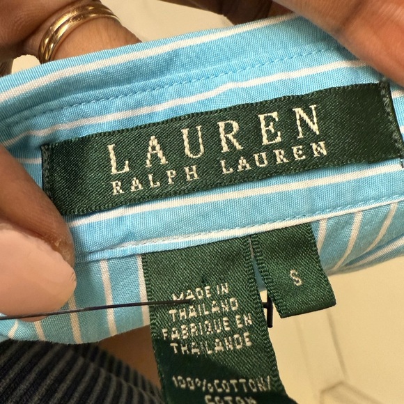 Lauren Ralph Blue Ruffled Women's Top Size S - Picture 5 of 5